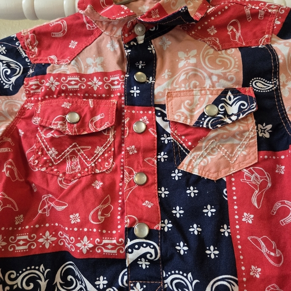 Wrangler Infant/Toddler Patchwork Onesie Size 6-9 Months - Picture 6 of 11